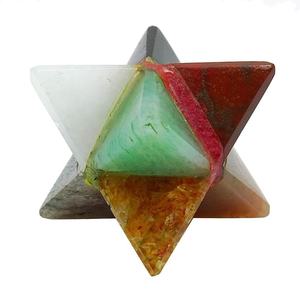 Merkaba-estrella Multi chakra, piedra de Color, merkaba, cristal de 8 puntos - Product Image 1