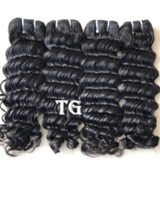 100% cutícula alineada visón camboyano templo indio virgen 18 paquete de ondas profundas donante único venta al por mayor extensiones de cabello humano indio - Product Image 4