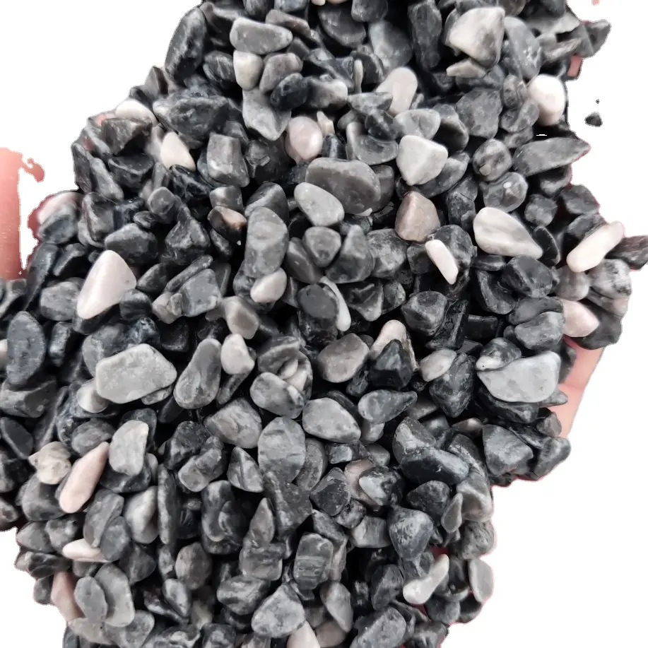 Ciottoli di colore naturale pietra grigio rocce schiacciate burattate origine del Vietnam