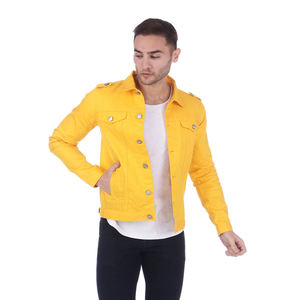 jeans jacket yellow