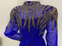 Vente en gros de robes maxi Abaya turques en géorgette, élégantes et modestes, à manches longues, traditionnelles, pour femmes, pour les fêtes et les clubs, 15