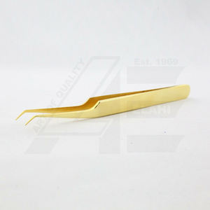 ชุดต่อขนตา5ชิ้นแบบตรงหรือแบบโค้งหรือแบบสแตนเลสสีทองแหนบสวยงามโดย La elahi และ CO - Product Image 6