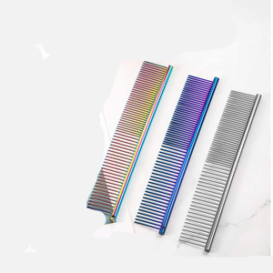 หวีแปรงขนสุนัขหลากสี,หวีแปรงขนสัตว์เลี้ยงสไตล์ใหม่ทำจากสเตนเลสสตีล - Product Image 5