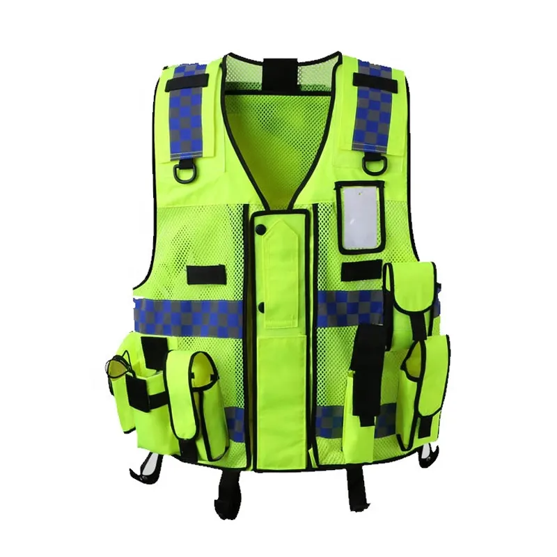 OEM Design security hi Vis duty vest alta visibilità riflettente sicurezza camicia ad alta visibilità gilet da corsa equipaggiamento di sicurezza riflettore jack