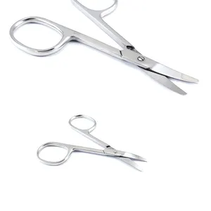 Tijeras de manicura para bebés, de 9 CM puntas romas, acero inoxidable, cuchilla curva, venta al por mayor - Product Image 1