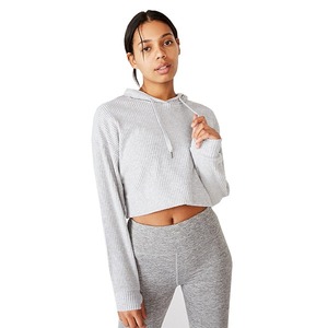 Sudadera Corta Oversize Casual para Mujer, Estilo Urbano con Hombros Caídos, Ligera, Tejido Ligero, Logotipo Gráfico Frontal, OEM - Product Image 1
