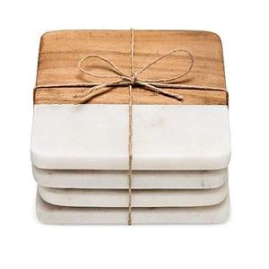 Taille personnalisée et meilleure couleur tapis de tasse sous-verres en marbre et en bois accessoire ménager produits Offre Spéciale - Product Image 2