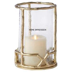 Recipiente decorativo para el hogar, soportes dorados de vidrio - Product Image 2