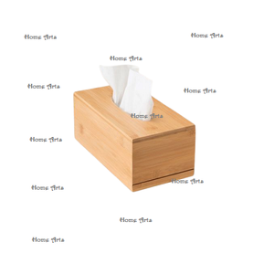 Servilletero de madera de calidad superior Caja de papel tisú con forma de rectángulo de diseño clásico para accesorios de mesa - Product Image 1