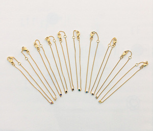 Pulsera de cadena de piedra natal para mujer con piedras preciosas multicolores chapadas en oro y plata de ley 925 a la moda - Product Image 6