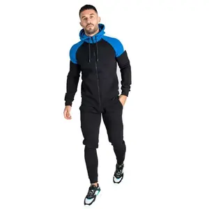 Custom Polyester Sweatsuit Men Sportswear Fitness Unisex Sports Track Suit Tracksuit Trainings