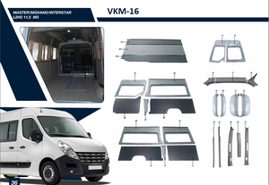 Juego de Molduras Interiores para Renault Master Vkm Plastik, Color Gris/Negro/Beige, Modelo VKM-13-14-15-16, Mejor Precio, Accesorios Interiores - Product Image 4