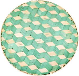 Bandeja decorativa tejida de bambú, decoración artística de pared para el hogar, lista para enviar desde Vietnam, precio directo de fábrica - Product Image 5