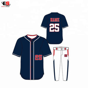 Uniformes de entrenamiento de béisbol de malla personalizados de alta calidad al por mayor, ropa deportiva de nuevo estilo impresa para equipos de América del Norte - Product Image 2
