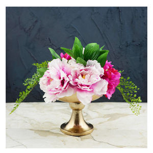 Mesas de boda decorativas, color dorado, antiguo, decoración artesanal de flores, jarrón y Bol, Base para Decoración de mesa - Product Image 4