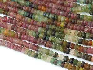 กำไลกลมทำด้วยมือมาใหม่พร้อมลูกปัดหินทัวร์มาลีนหลากสีขัดเงาผิวเรียบ - Product Image 5