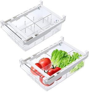 Tiroir <span class=keywords><strong>de</strong></span> rangement réglable pour <span class=keywords><strong>réfrigérateur</strong></span>, boîte <span class=keywords><strong>de</strong></span> rangement extractible facile avec 4 Sections, organisateur <span class=keywords><strong>de</strong></span> <span class=keywords><strong>réfrigérateur</strong></span> en plastique pour animaux <span class=keywords><strong>de</strong></span> compagnie - Product Image 1