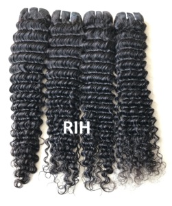 Paquetes de extensión de cabello humano rizado profundo virgen alineados con cutícula de largo de 22 pulgadas Camboyano de extensiones de proveedor de cabello indio - Product Image 3