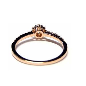 HongKong Fast Delivery Custom High Quality 18k Solid Rose Gold Classic Cluster Prong Set 23PC 0.41CT Diamond Engagement Wedding - Product Image 2