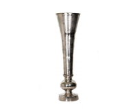 Vase torsadé en forme de trompette, 1 pièce, décoration Antique en argent et métal, centre de table pour décoration de sol de mariage