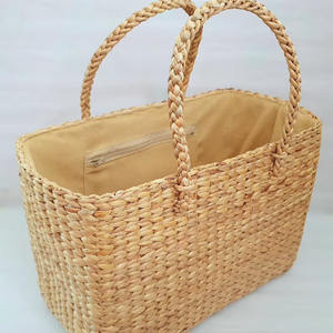 Bolso de compras de jacinto de agua, bolso de mano de paja, venta al por mayor de Vietnam, novedad de otoño - Product Image 3