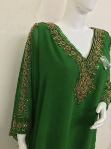 Hot Selling Trendy V-neck Muslim Beaded <b>Sequins</b> Short Kaftan Caftan <b>Top</b> Woman Blouse Free Size <b>Long</b> <b>Sleeve</b> Slim Fit Kaftan <b>Top</b> - Product Image 4