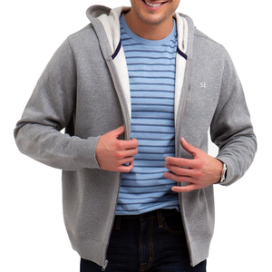 เสื้อฮู้ดผู้ชาย,เสื้อฮู้ดแขนสั้นแบบเข้ารูปมีซิป - Product Image 1