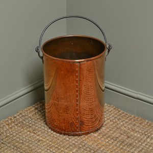 Elegante Cubo de ceniza en cobre dorado Acabado con mango dorado Perfecto para accesorios de fogata interior y exterior - Product Image 6