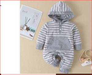 Pelele de algodón orgánico para bebé niña, ropa con capucha, pierna y mano, precio al por mayor, 100% - Product Image 1