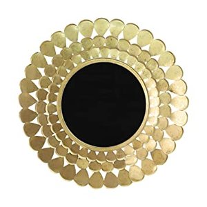 Hot Selling Iron Mirror Art Irregular Circular Living Room <b>Metal</b> <b>Frame</b> Wall Mirror Decor Christmas Vintage Luxury Space Casual - Product Image 2