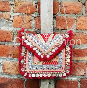 Pochette écologique style Boho, sac à main en Jute, pièces de monnaie perlées faites à la main, à la mode