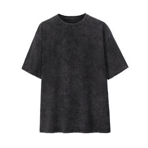 Camiseta negra de gran tamaño para hombre, ropa formal en blanco, 100% algodón, ligera, con estampado personalizado, Etiqueta Privada, simple, cuello redondo - Product Image 5