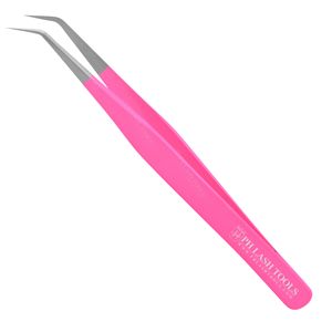 Tip Satin and Pink Color Private Label Eyelash Tweezers, Eyelash Extension Tweezer with private label by PH Lash Tools - Product Image 2