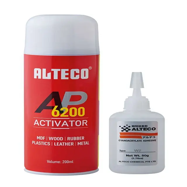 ALTECO ตัวกระตุ้นที่ดีที่สุด + กาว AP 6200ชุดเหมาะสำหรับใช้ในครัวเรือนและอุตสาหกรรมหลายวัตถุประสงค์