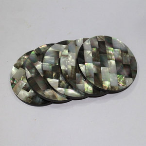 Dessous de verre incrustés pour bordure en laiton et dessous de verre, article fabriqué à la main fabricant indien pour forme carrée à bas prix - Product Image 3