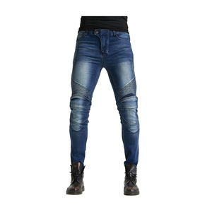 Los Mejores Jeans Azul Marino Ajustados a la Piel con Clasificación AA para Motociclistas, Mezclilla con Estilo Acanalado Aprobada por la CE para Hombre, Protección de Primera - Product Image 5