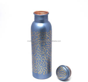 Botella de agua de cobre de Venta caliente, mesa antideslizante para bebidas, botella de agua de cobre decorativa, suministros de cocina, botella de cobre impresa - Product Image 1