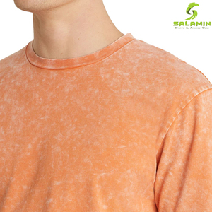 Camiseta de algodón de secado rápido para hombre, camiseta personalizada de lavado de ácido para fitness, nueva - Product Image 6