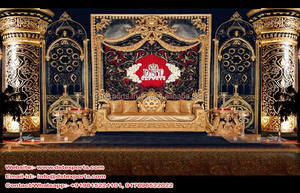 Western <b>Wedding</b> Event Back <b>Frame</b> Stage Fiberglass Customizable Size & Color Lightweight Glamorous <b>Wedding</b> Gate Decor - Product Image 5