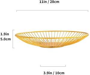 Nouvel article élégant bol rond en métal de dessus de table de service de casse-croûte moderne pour l'utilisation de cuisine et la décoration de table - Product Image 3