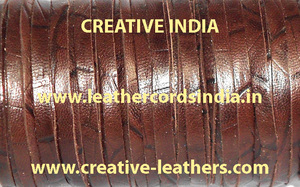 Antique Genuine Leather Flat Cords Laces Custom Length Shoe Bag Strap Handmade Waxed Finish Eco-Friendly Factory - Product Image 3
