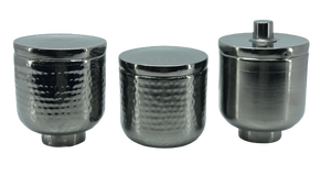 Pot de bougie martelé en métal, 30 pièces, finition en nickel noir, pour décoration de maison et de mariage, à utiliser avec couvercle - Product Image 5