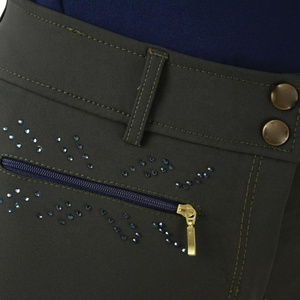 Culotte équestre à forte demande poche zippée taille haute Jodhpurs pantalon personnalisé fabrication de vêtements d'équitation pour femmes - Product Image 4