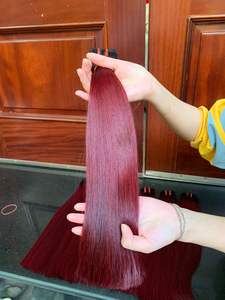 Compañía vietnamita de cabello crudo Virgin Jen06 color rojo Super Weft Hair 100% cabello humano seguro y envío rápido - Product Image 4