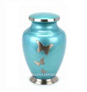 โกศโลหะสีน้ำเงินสำหรับสัตว์เลี้ยงพิมพ์งานหัตถกรรมอุปกรณ์สำหรับงานศพดีไซน์เนอร์ยอดนิยม - Product Image 5