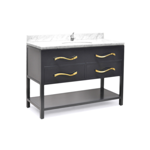 โต๊ะเครื่องแป้งไม้มะฮอกกานี ท็อปหินอ่อน ดีไซน์ทันสมัย หรูหรา สำหรับห้องนอน บ้าน โรงแรม เฟอร์นิเจอร์ไม้ - Product Image 1