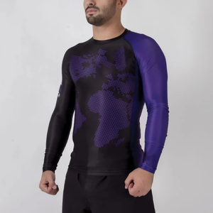 Quick Dry Long Sleeve Swim <b>Shirt</b> Chlorine Resistant Rashie Upf50+ Rashguard Men's Surfing Rash Guard - Product Image 2