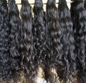 Raw Premium 10 pièces ensemble bouclés non transformés vierge gris naturel fermeture frontale pince à queue de cheval indien Remy Machine de cheveux humains - Product Image 4