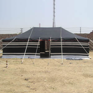 Tienda de campaña de lujo negra de rayas grandes hecha en Pakistán Tienda de campaña de lona resistente al agua resistente - Product Image 4