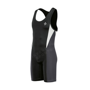 Camisetas de lucha de la mejor calidad para hombre, ropa deportiva transpirable, diseño de logotipo OEM, chalecos de lucha de tela de mezcla de poliéster Spandex - Product Image 1
